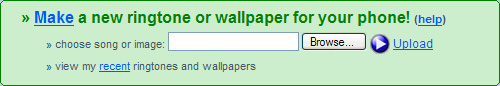 Make your own Ringtone or Wallpaper